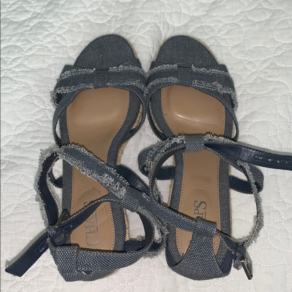 Denim Wedges